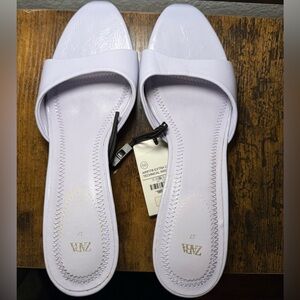 Zara Women's Light Purple Slide Sandals